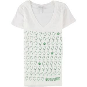 Rinky Womens LA Kings Shamrock Graphic T-Shirt, White, NWT